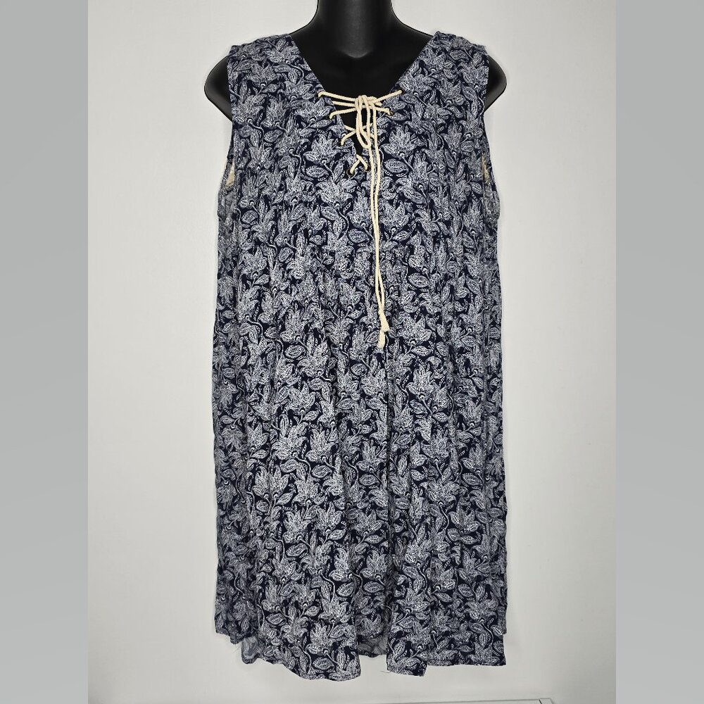 Umgee Womens Shift Boho Slip‎ Dress Large Bohemian Tie Sleeveless Anthropologie
